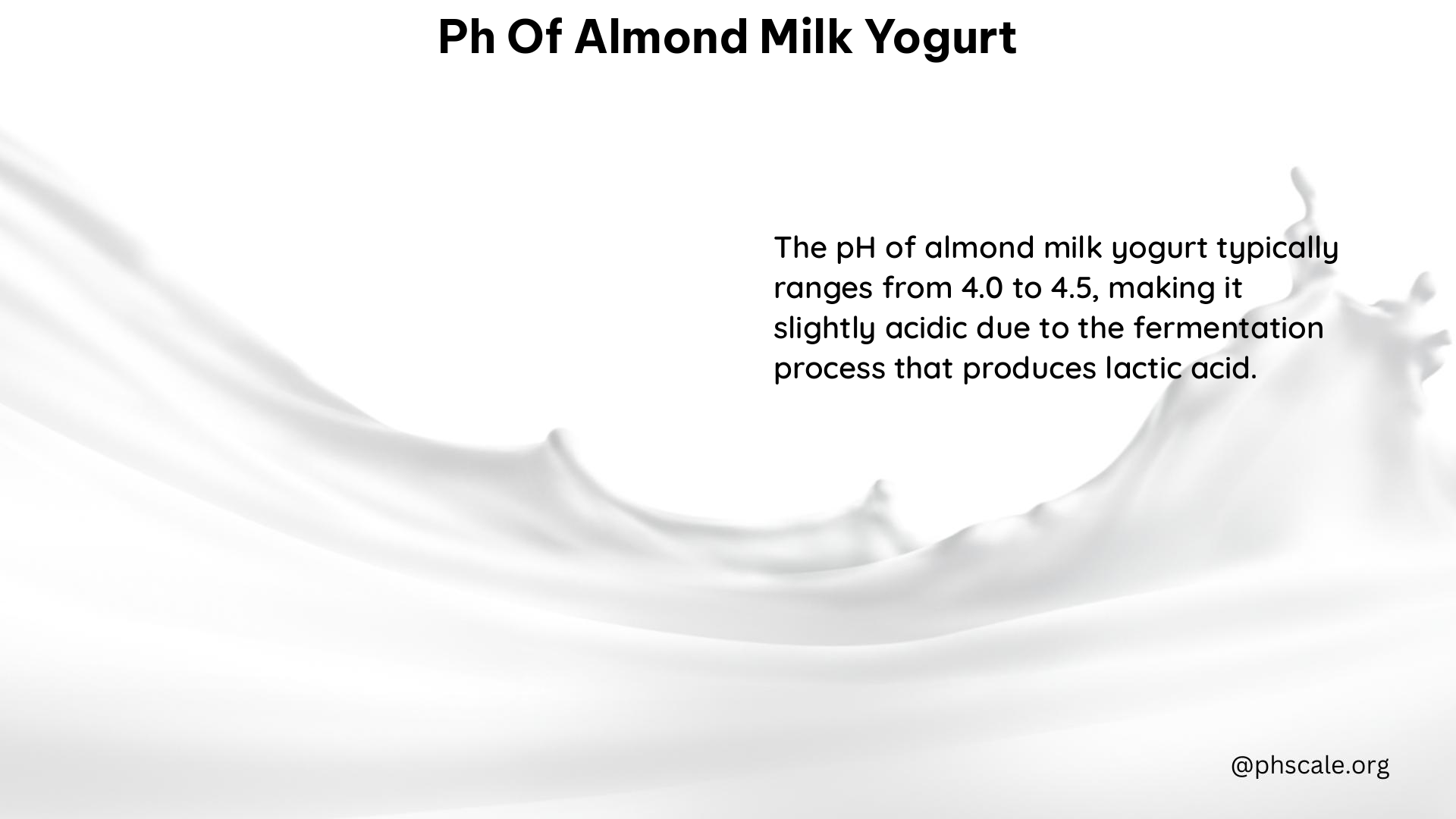 PH of Almond Milk Yogurt