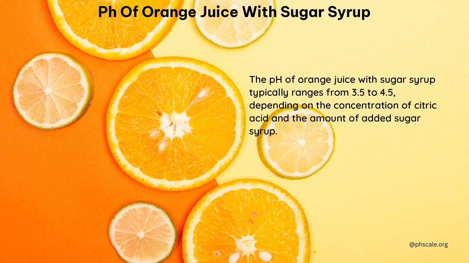 ph of orange juice with sugar syrup