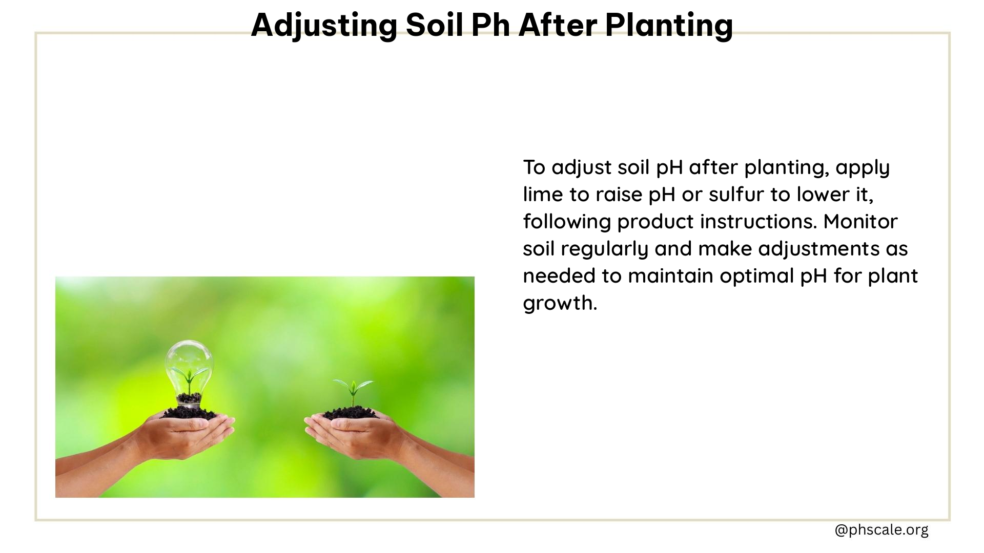 adjusting soil ph after planting