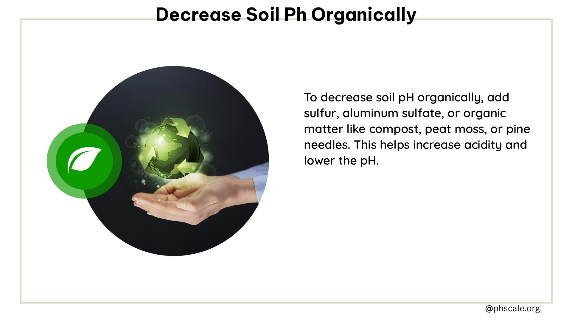 decrease soil ph organically