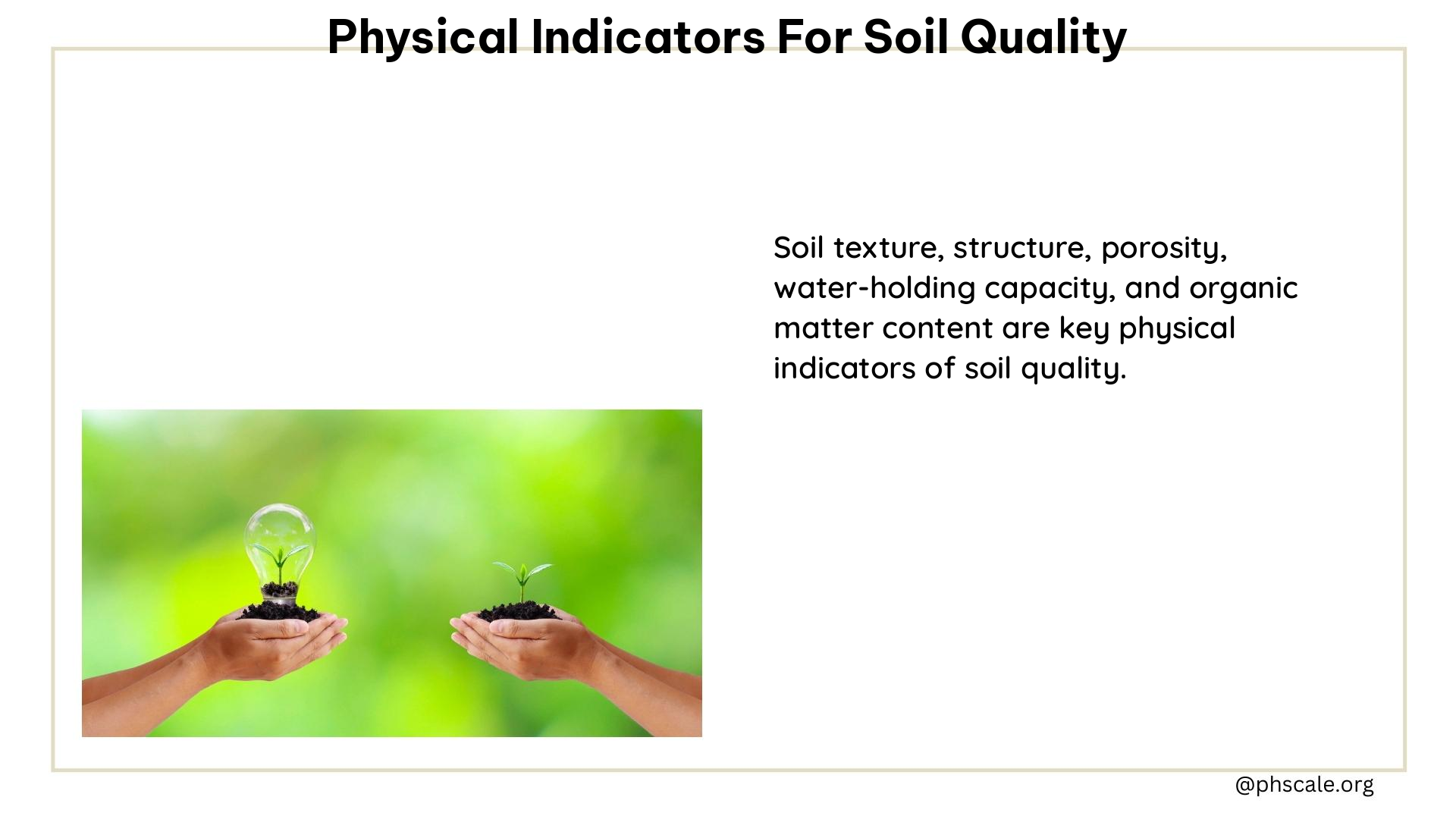 physical indicators for soil quality