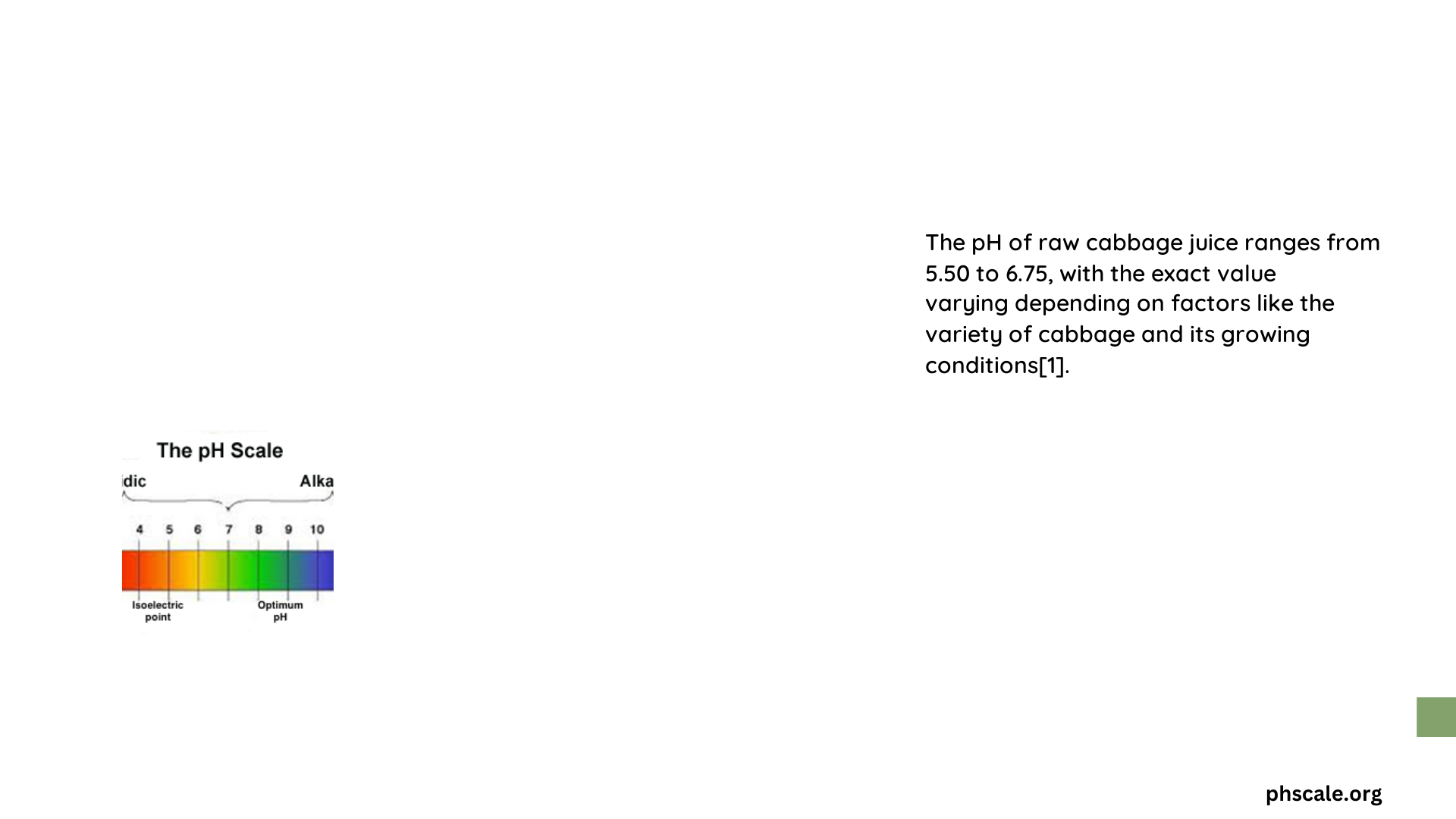 ph of raw cabbage juice